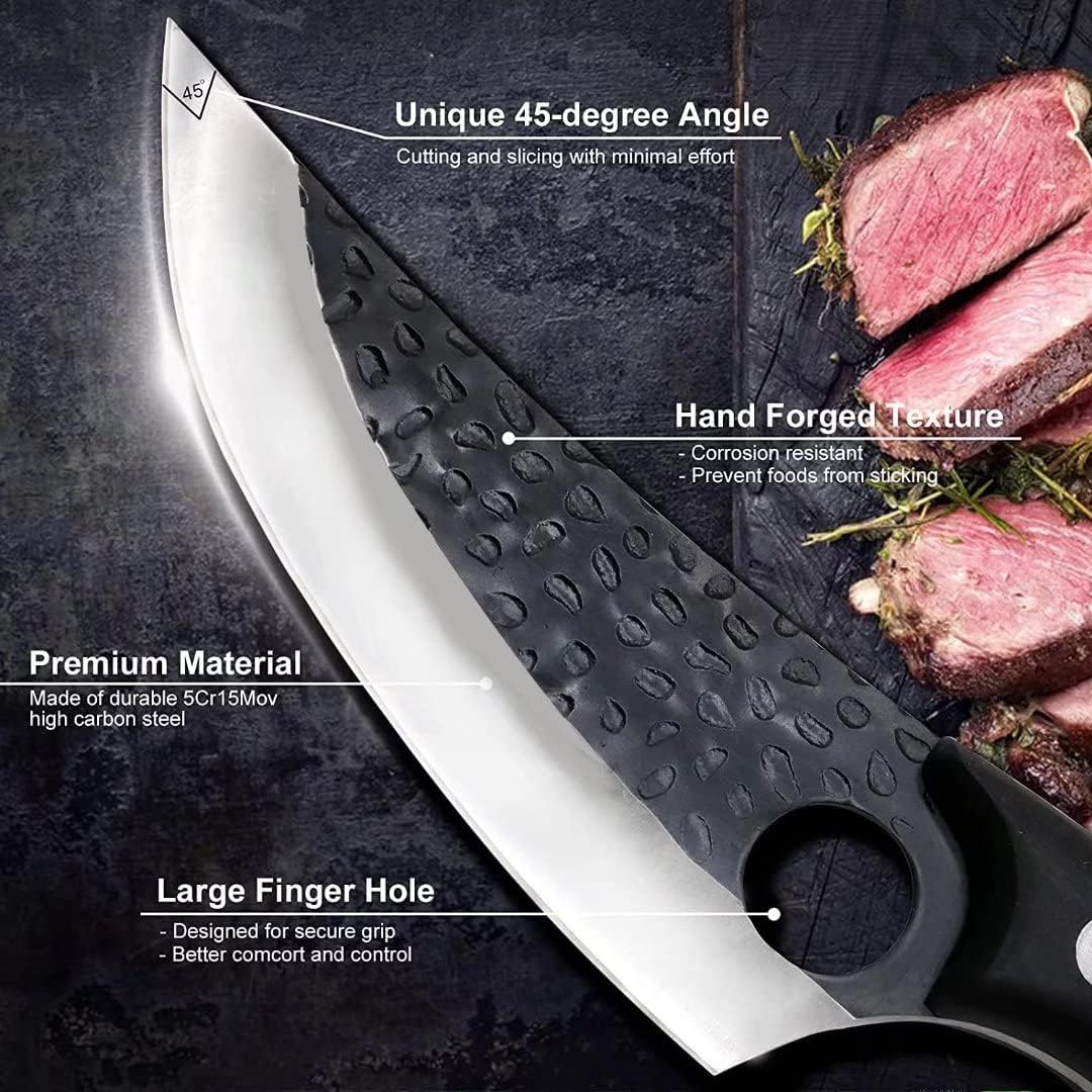 Japanese Chef Knife β Hand-Forged with Leather Sheath & Gift Box