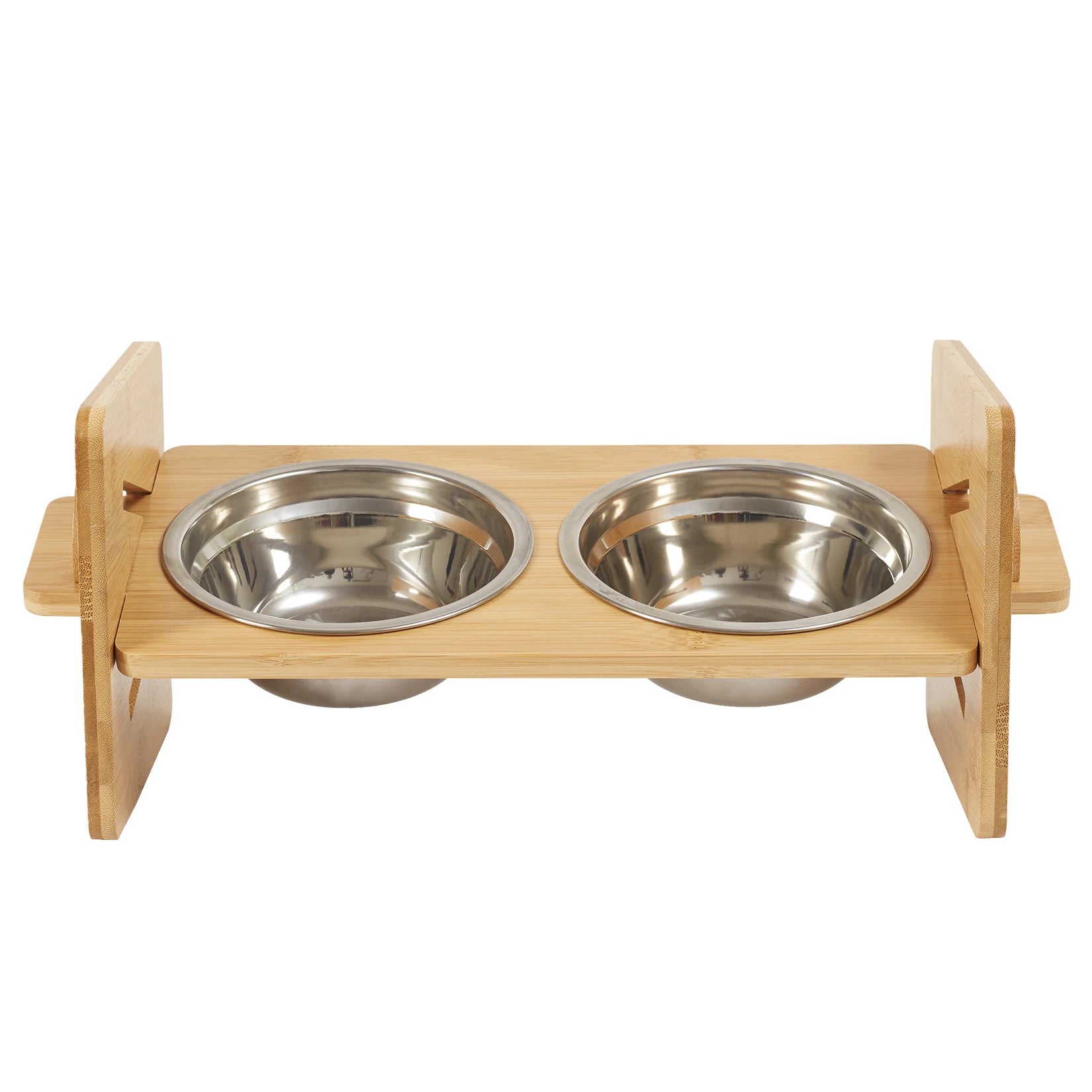 Raised Pet Dog Bowl ,Adjustable Elevated Stand Bowl Neck Care Feeder For Dog Cat Food and Water Bowl Stand Feeder Stainless Bowl