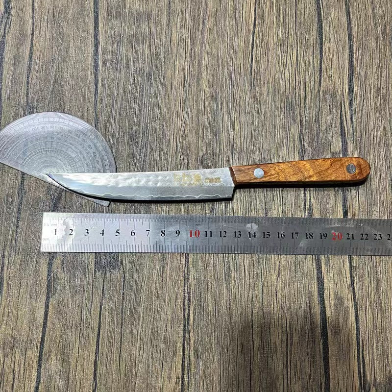 Forged Damascus Steel Steak Set Blade Sharp Peeling Fruit Knife Smooth Solid WoodHandhandle Boning Knife