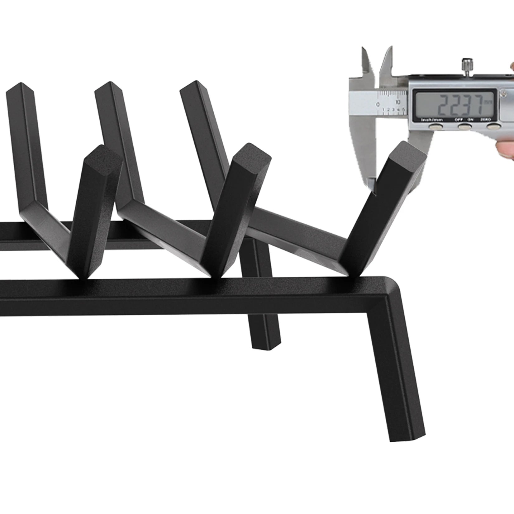 Fireplace Grate 26.4 inch Solid Steel Heavy Duty Firewood Log Burning Rack Bar Fire Grates for Outdoor Kindling Tools Pit