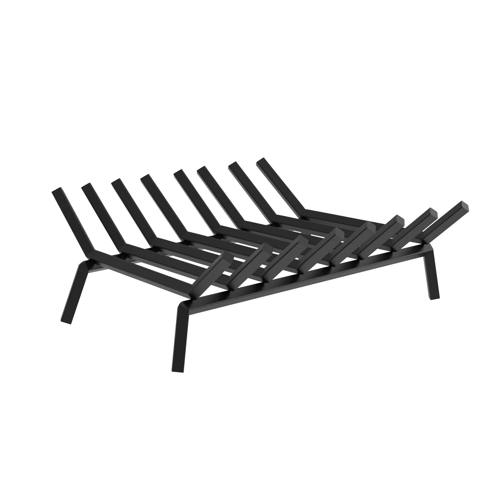 Fireplace Grate 26.4 inch Solid Steel Heavy Duty Firewood Log Burning Rack Bar Fire Grates for Outdoor Kindling Tools Pit
