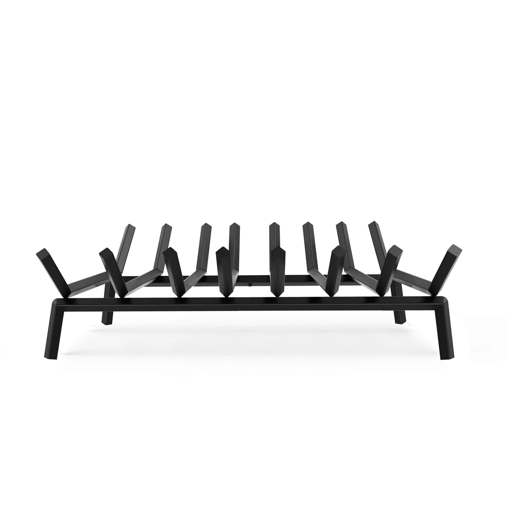 Fireplace Grate 26.4 inch Solid Steel Heavy Duty Firewood Log Burning Rack Bar Fire Grates for Outdoor Kindling Tools Pit