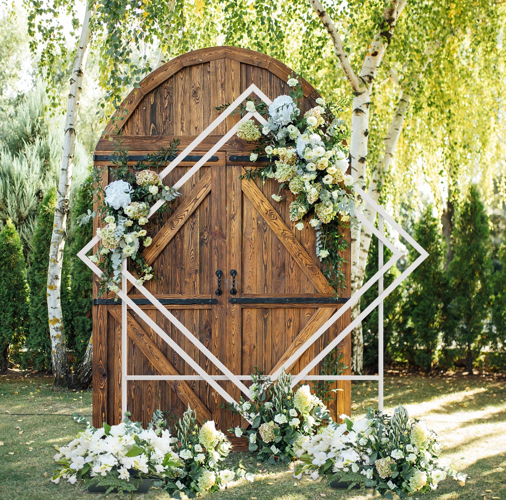 Large Metal Wedding Arch, Balloon Arch Backdrop Arch Stand for Wedding, Bridal, Garden, Yard, Indoor Outdoor Party Decoration