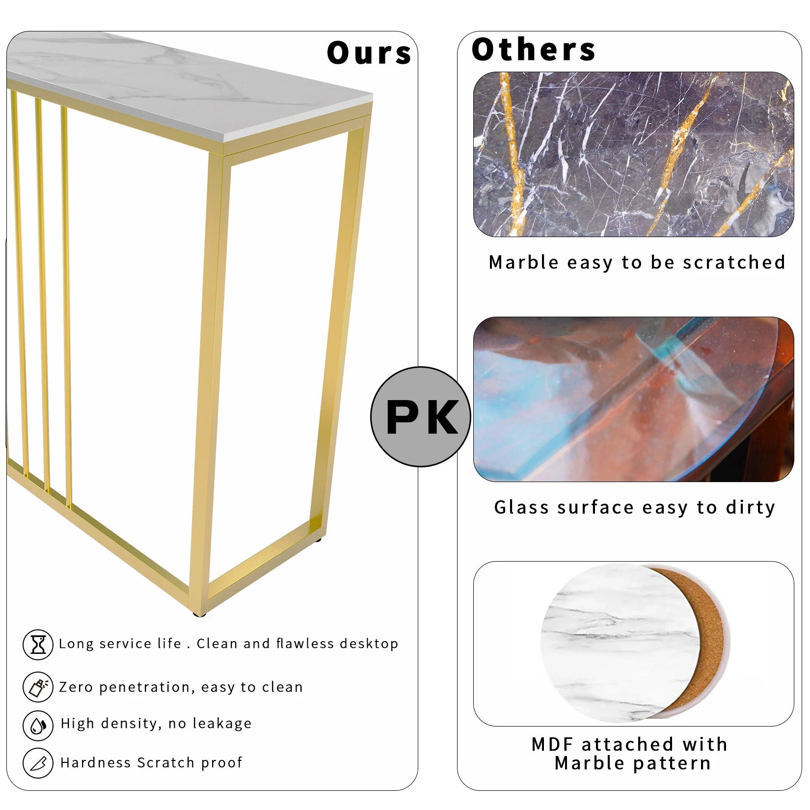 Modern Accent Console Marble Table Gold Metal Frame Storage Display Shelf Narrow Table for Hallway Entryway Living Room Entrance