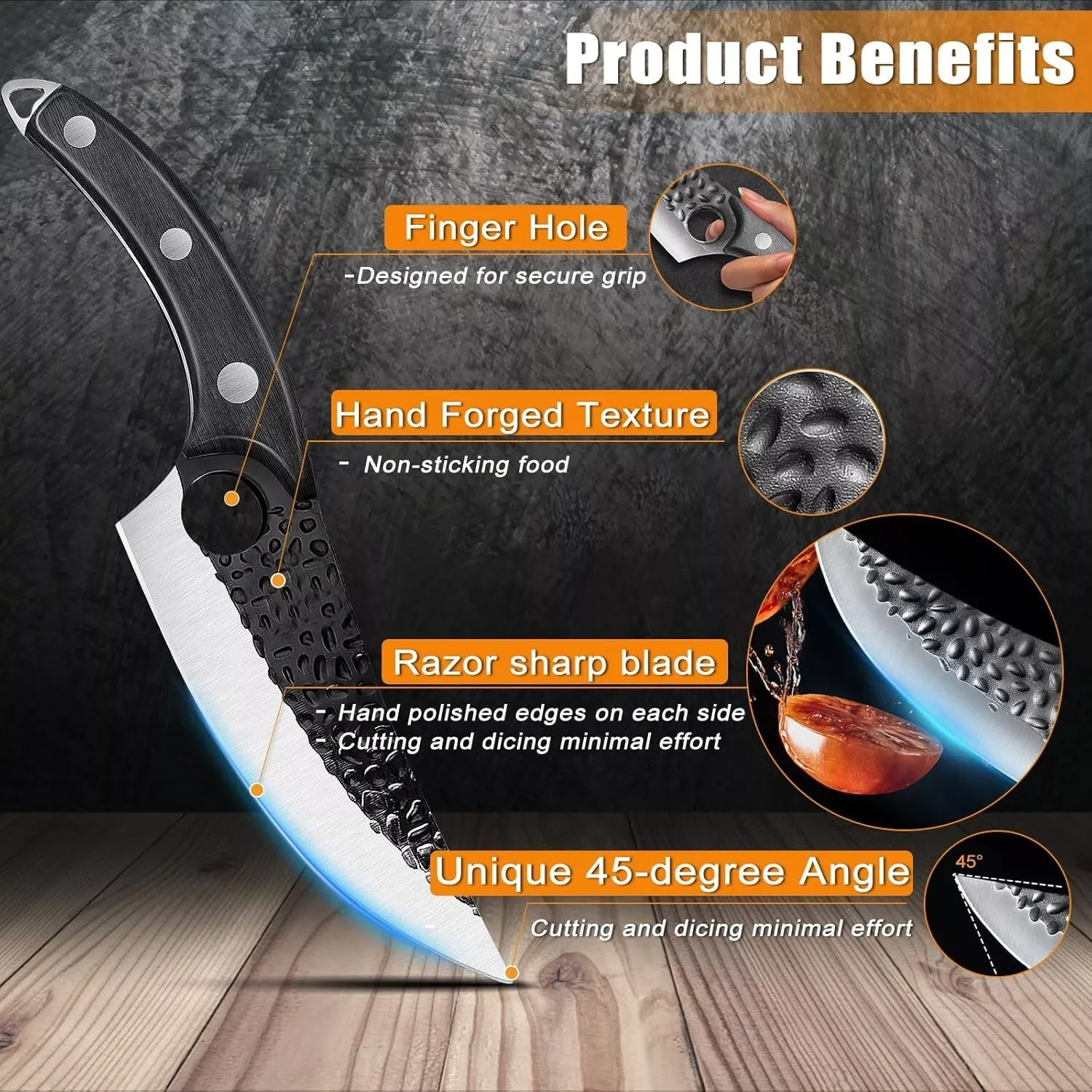 Authentic Japanese Handmade Knife – Leather Sheath & Gift Box Included