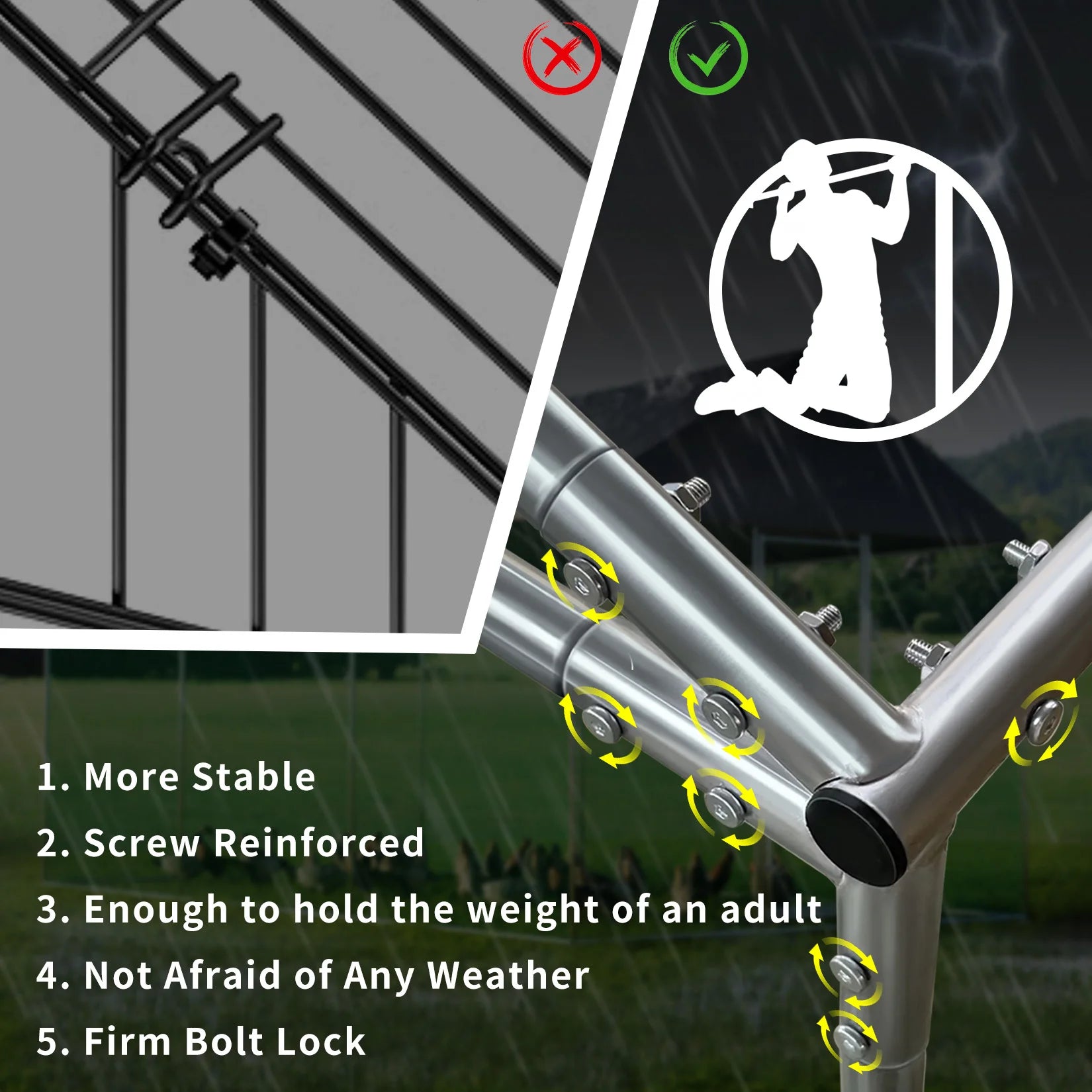 Poultry Chicken Coop Hen House Hutch Backyard Run Nesting Box Outdoor Cage