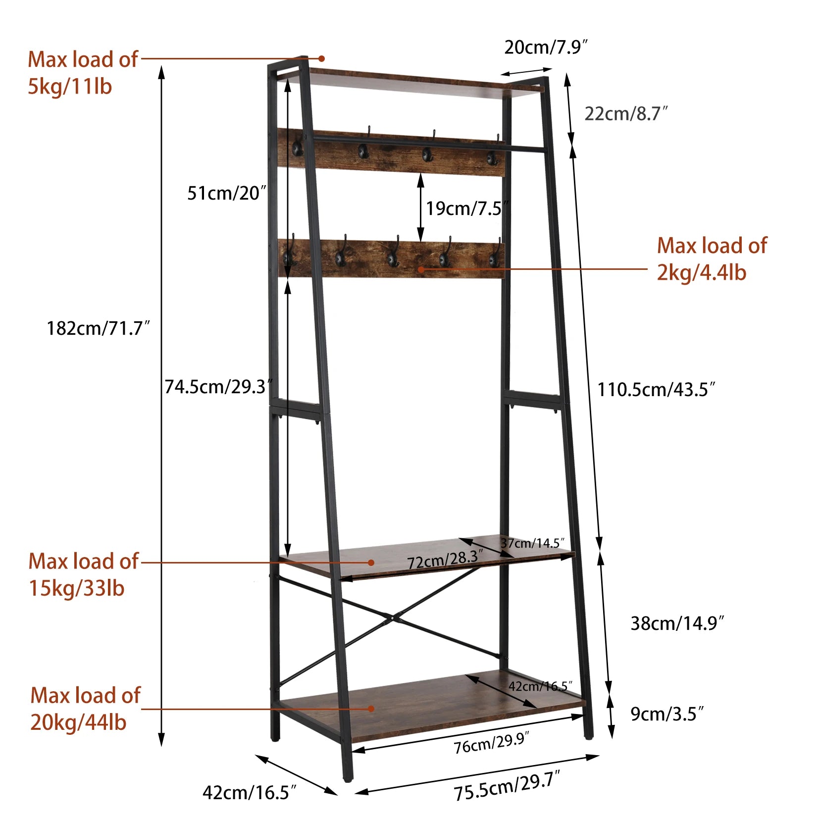 Heavy Duty Large Metal Clothes Rail Storage Garment Shelf Hanging Display Stand Rack
