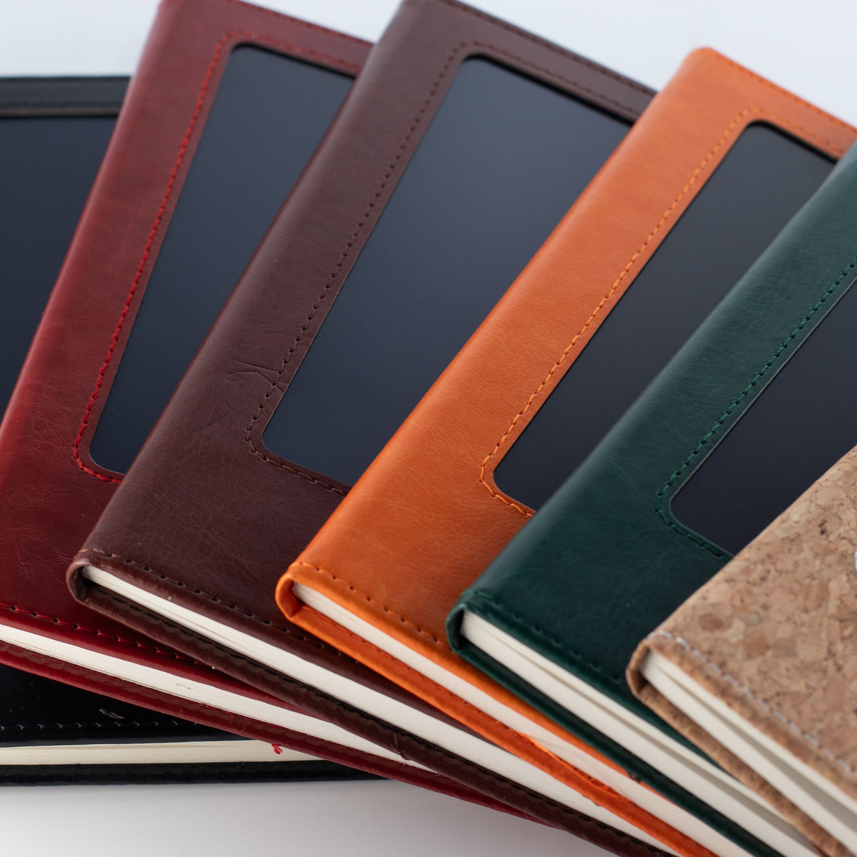 A5 Intention Note Book - LCD Wipe Screen - Red Leather Effect - 160 Pages
