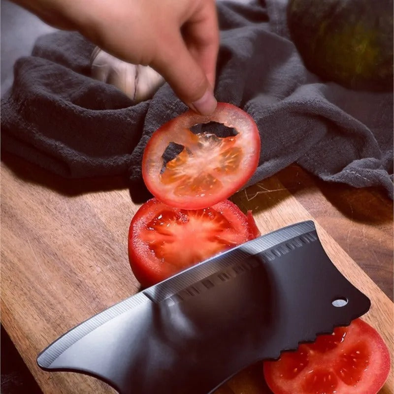 Chef's Meat Cutting Knife Stainless Steel Black Blade Kitchen Knife Slicing Knife Meat Vegetables Knife Sharp Camping Cooking Cleaver Chef Butcher