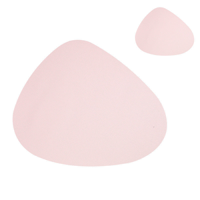 Oval Washable PU Leather Placemats and Coasters