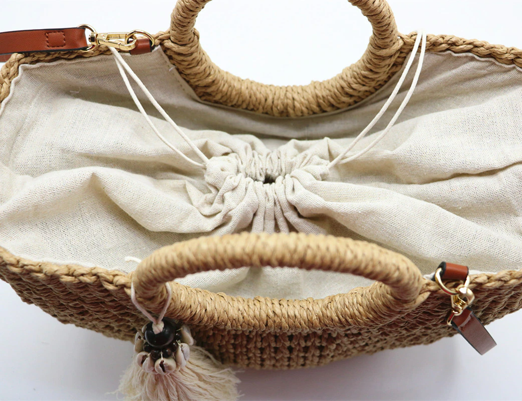 Half Moon Straw Bag