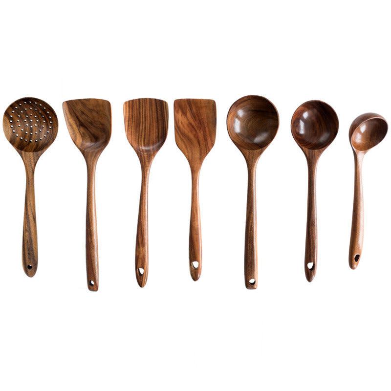 Premium 7 Piece Wooden Kitchen Utensil Set