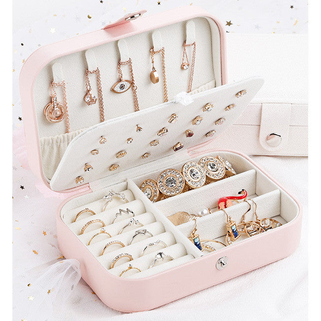 Jewelry Storage Box Portable Necklace Earrings Rings