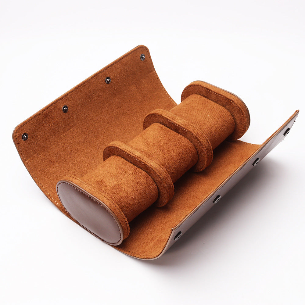 Leather Vintage  Pouch Holder Watch Box Detachable
