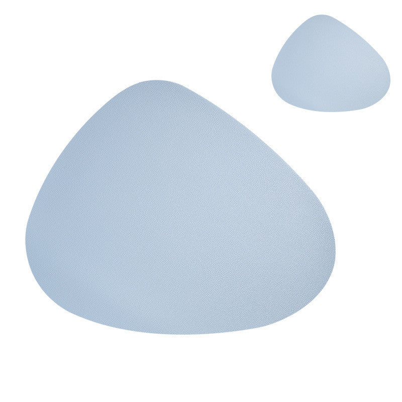 Oval Washable PU Leather Placemats and Coasters