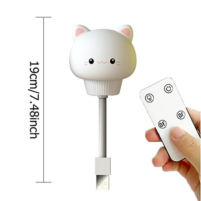 LED USB Night Light Cute Cartoon with Remote Control