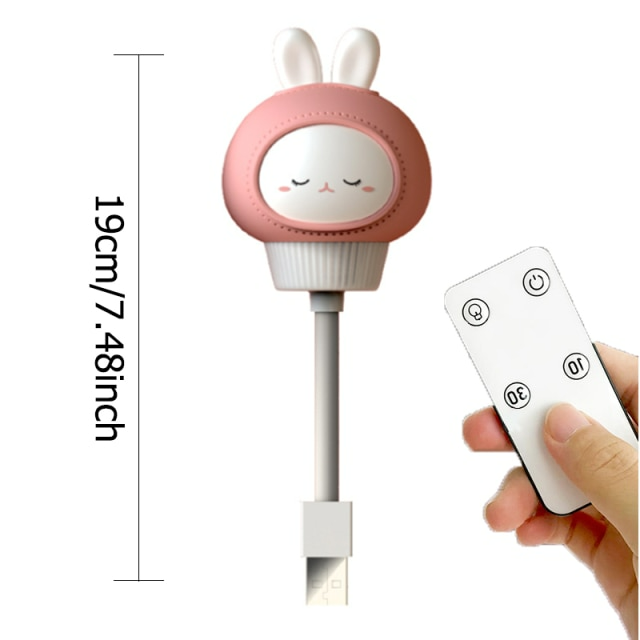 LED USB Night Light Cute Cartoon with Remote Control