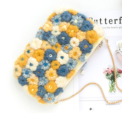 Kenzy Hand Knitted Flowers Bag