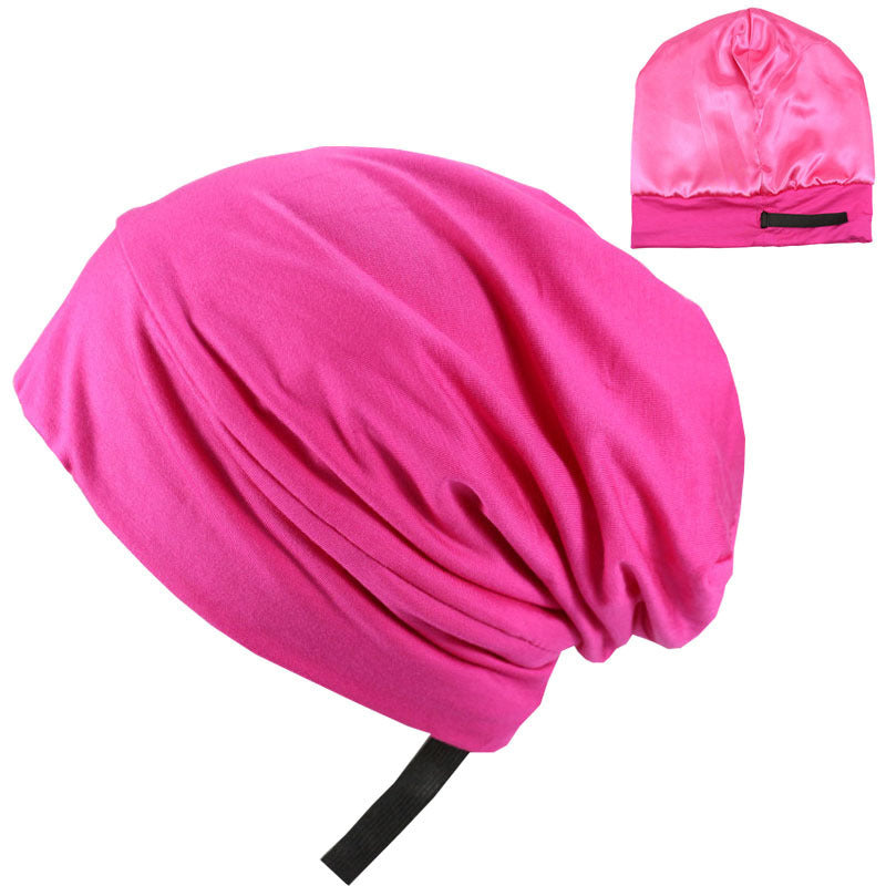 Spring And Autumn Adjustable Men and Women's Satin Lined Hood