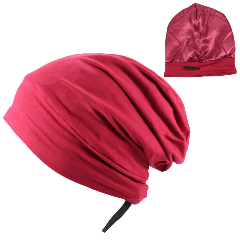 Spring And Autumn Adjustable Men and Women's Satin Lined Hood