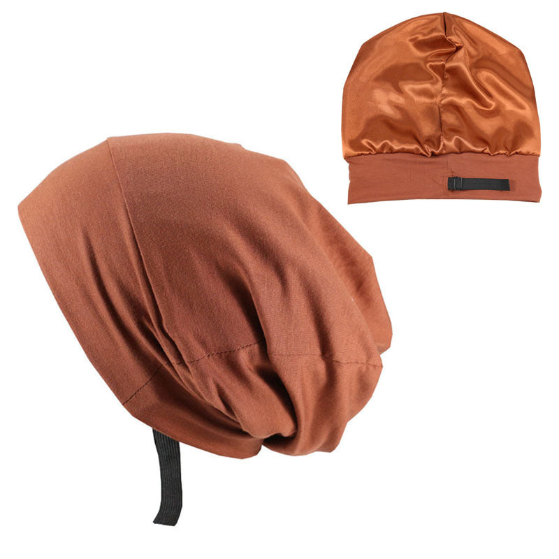 Spring And Autumn Adjustable Men and Women's Satin Lined Hood