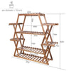 Large Triangular Wood Plant Stand Indoor 6 Tier Flower Pot Holder Shelf Corner Display Rack Organizer Shelves