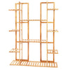 9 Tier Bamboo 17 Potted Plant Stand Rack Multiple Flowerpot Holder Shelf Indoor Outdoor Planter Display Shelving Unit for Patio