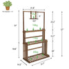 3-Tier Hanging Wood Plant Stand Planter Shelves Flower Pot Organizer Rack Multiple Display Holder Shelf Indoor Outdoor