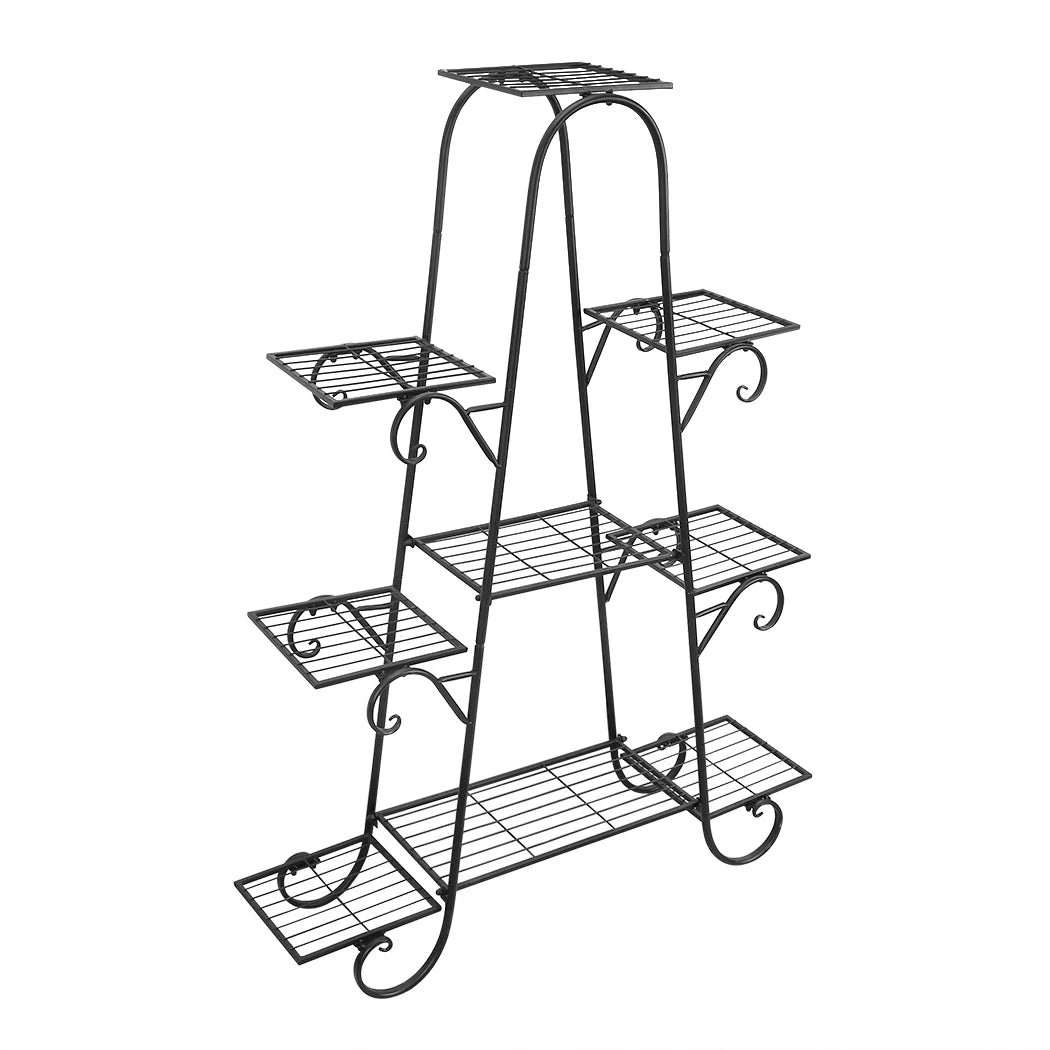 9 Tier Plant Stands Indoor Metal Plant Shelf Stand Outdoor Multilayer Potted Planters Display Rack Patio Garden