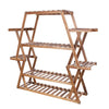 Large Triangular Wood Plant Stand Indoor 6 Tier Flower Pot Holder Shelf Corner Display Rack Organizer Shelves