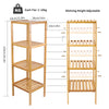 4 Tier Bamboo Storage Shelving Unit Kitchen Display Shelf Plant Rack for Home