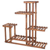 6 Tiered Wood Plant Flower Stand Shelf Planter Pots Shelves Rack Holder Display for Multiple Plants Indoor Outdoor Garden Patio