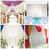 6.5ft Silk White Backdrop Drapes Curtain Wedding Ceremony Party Home Window Decor