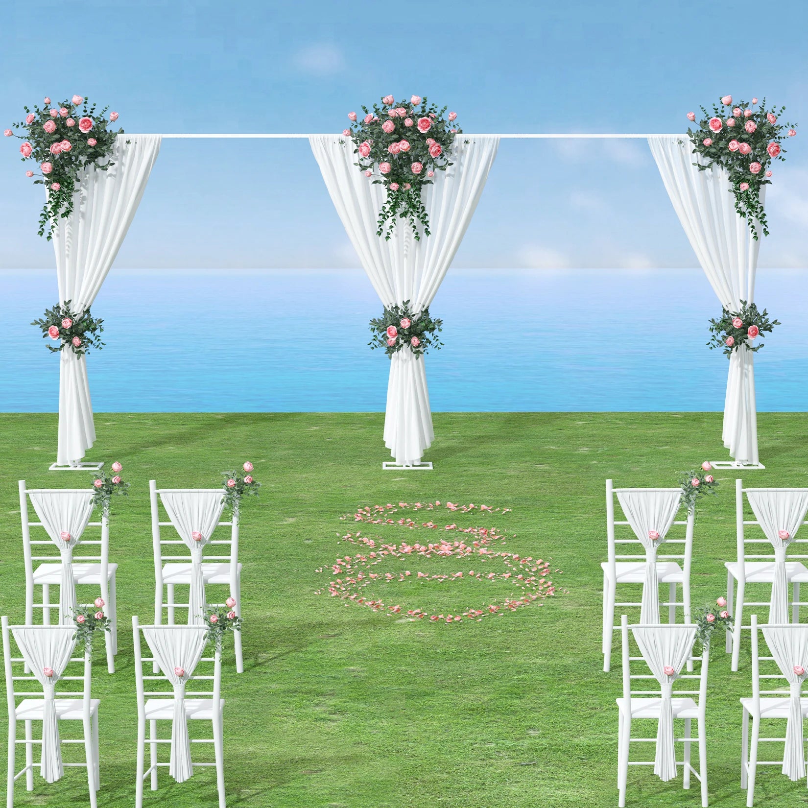 20x10 ft Heavy Duty Telescopic Wedding Backdrop Stand - Party & Event Decor