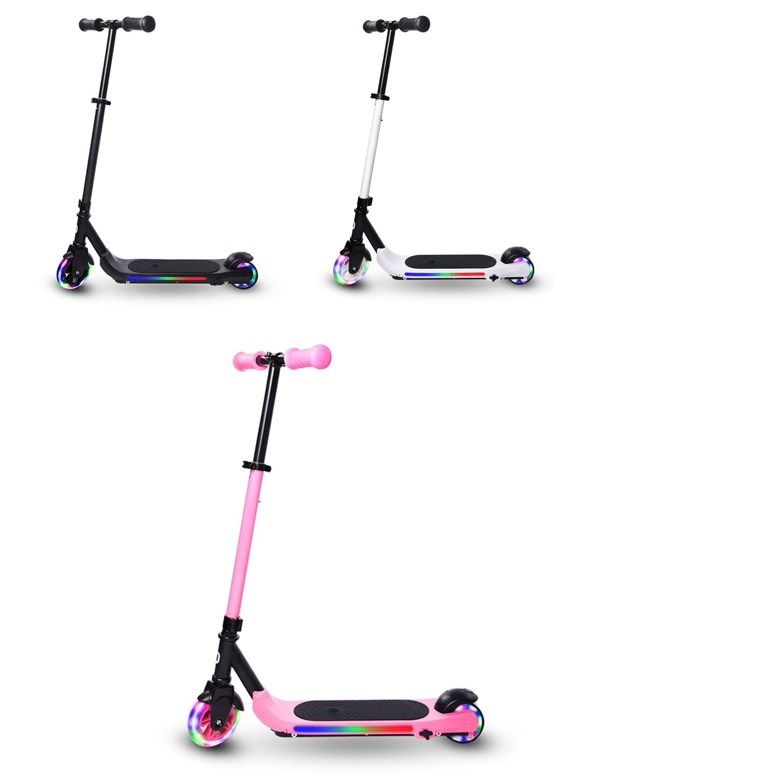 Trottinettes électriques pour enfants 8 km/h, 60 W, réglable, LED, trottinettes électriques pour enfants