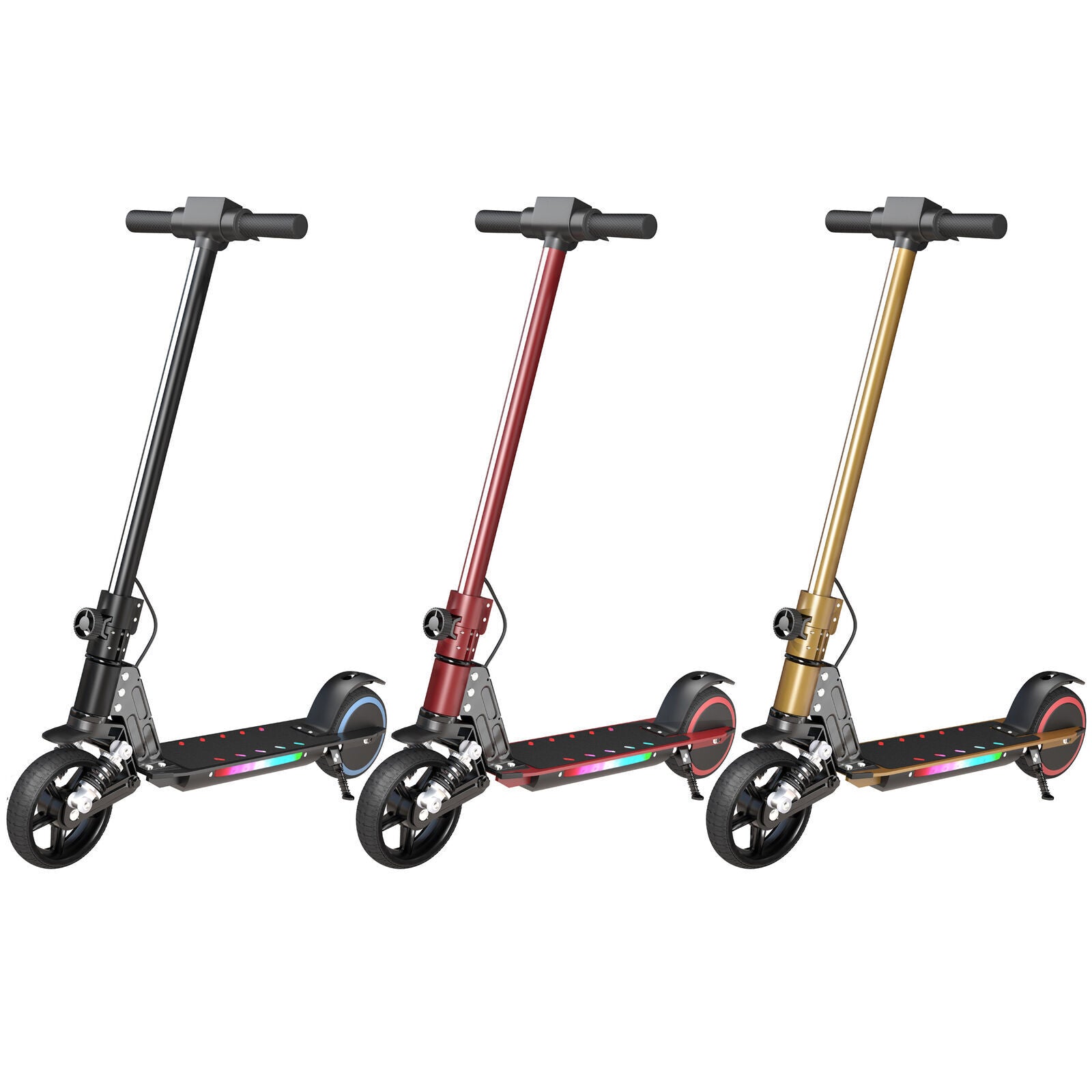 Scooters électriques pour enfants et adolescents, scooter électrique pliable avec absorption des chocs, 14 km/h