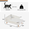 Elevated Pet Bed,Nordic Pet Stool Bed with Cozy Pad Waterproof,Pet Sofa Bed with Sturdy Wood Legs for Small Dog Kitten