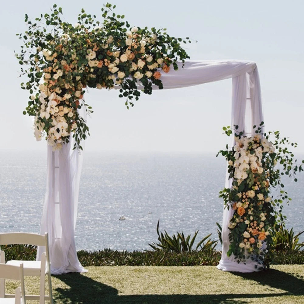 Pergola Square Metal Wreath Arch Backdrop Stand Wedding Events Outdoors Wedding Metal Backdrop Stand