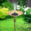 25 Inch Height Glass Birdbath Birdfeeder with Metal Stake Garden Outdoor