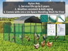 Chicken Coop 12.9x10.2x5.1ft Chicken Run Pen for Yard with Cover Outdoor Metal Portable Chicken Tractor Cage Enclosure Crate