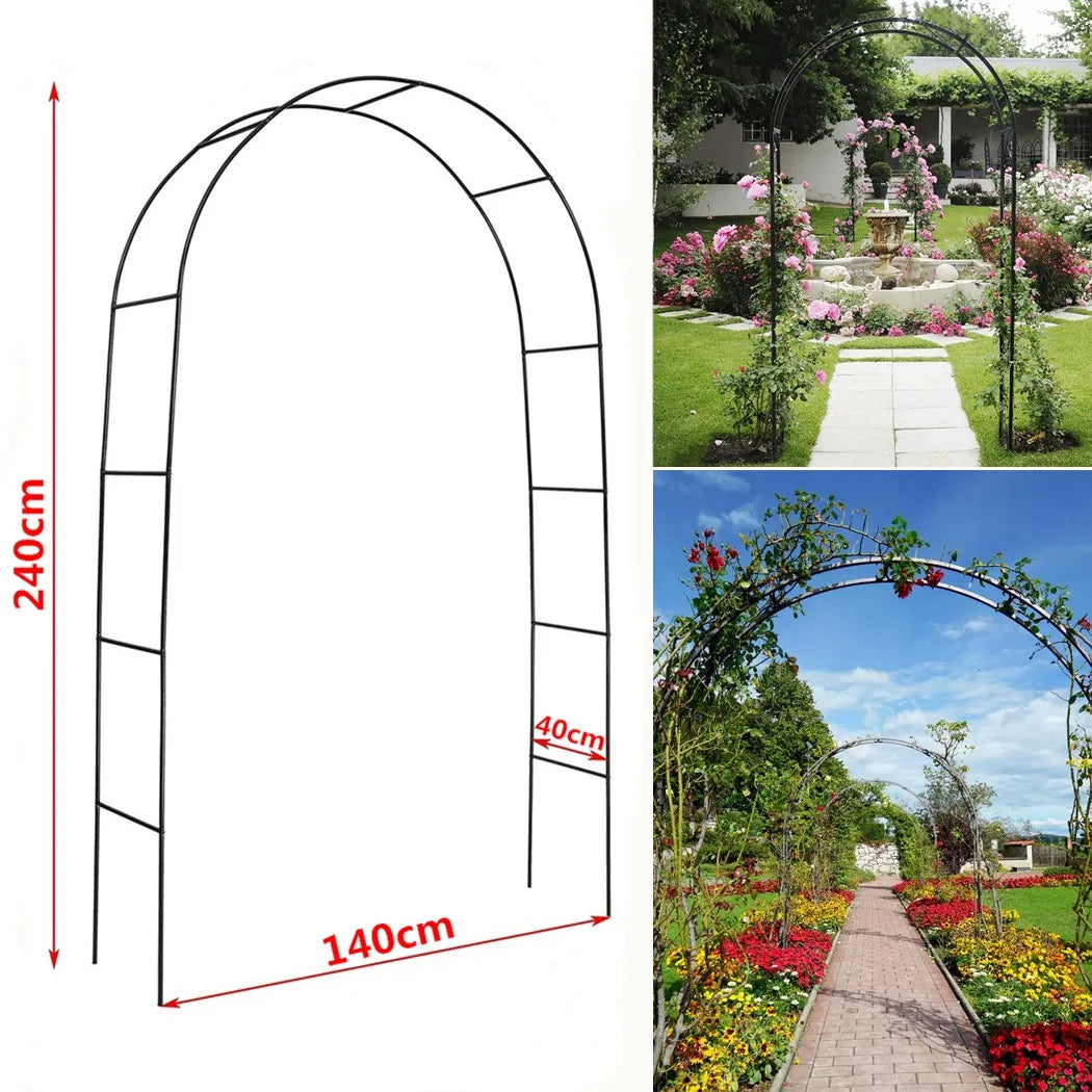 Wedding Garden Arch Arbor Trellis Archway for Climbing Plants Rack, Outdoor Garden Lawn Backyard Patio