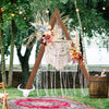 Triangle Arch Wooden Arch for Wedding Ceremony, Wooden Arch Decor Rustic Wedding Arch Decorations for Garden Wedding, Parties