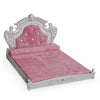 Luxury Pet Bed with Headboard, Dutch Velvet Dog Cat Bed for Medium and Large Dog, European Style Noble Pet Bed