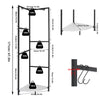 Corner Entryway Freestanding Hall Tree Coat Rack With Shelf & Shoe Storage