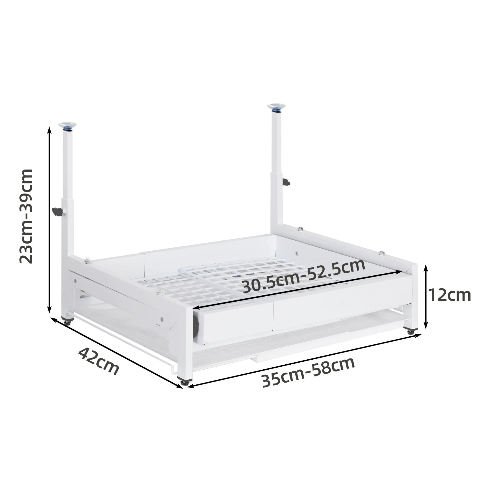 Pull out Cabinet Organizer, Expandable(13"-22.8") under sink organizer Heavy Duty Slide out Drawers for Pots and Pans