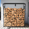 Extra Large Tall Outdoor Firewood Rack with Cover Heavy Duty Square Strong Stand Rack with Waterproof Cover for Fireplace Garden