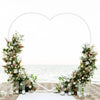 Heart Shaped White Metal Balloon Arch Stand Frame Display Kit，Love Balloon Arch Frame for Proposal, Wedding, Valentine’s Day