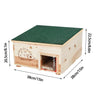 Hedgehog House Wooden Garden Nature Hibernation Box with Waterproof Pitched Roof