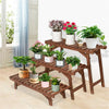 3 Tier Freestanding Ladder Shelf Wood Plant Stand Indoor Outdoor Plant Display Rack Flower Pot Holder Planter Organizer