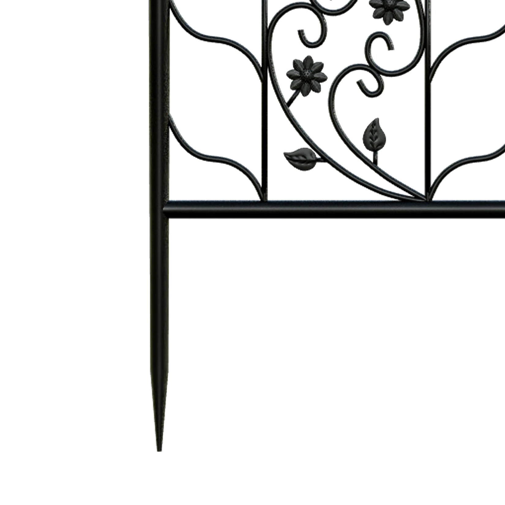 71 " Garden Trellis Decorative Outdoor Tall Metal Fence Black Lattice Panel Yard Corner Décor for Climbing Plant Flower